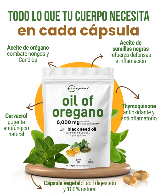 Aceite de Orégano Microingredients® - Si te enfermas seguido o vives con hinchazón constante, puede que nunca hayas atacado la causa real.